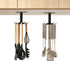 Aosome 2 Pcs Utensil Under Cabinet Holder 360° Rotating Stainless Steel Kitchen Utensil Holder Hangers 8-Hooks...