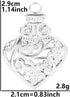 Jude Jewelers Stainless Steel Heart Bottle Shaped Floral Pattern Wedding Party Valentines Vacation Christmas Pendant Necklace...