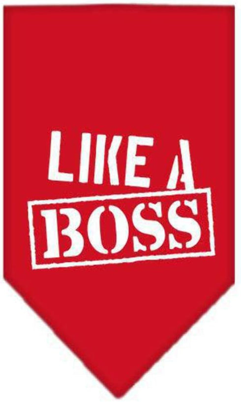 Mirage Pet Products Like a Boss Screen Print Bandana for Pets, Large, Navy Blue...