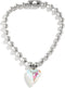 COLORFUL BLING Punk Chunky Glass Puffy Heart Beads Chain Choker Necklace Coloured Glaze Heart Charms Pendant Necklace Y2K Aesthetic Simple Jewelry...