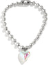 COLORFUL BLING Punk Chunky Glass Puffy Heart Beads Chain Choker Necklace Coloured Glaze Heart Charms Pendant Necklace Y2K Aesthetic Simple Jewelry...