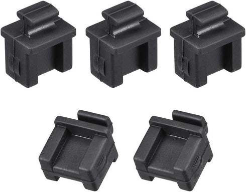 uxcell 5pcs SFP Silicone Protectors Cap Port Cover Anti Dust 14mmx12mmx17mm Black...