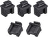 uxcell 5pcs SFP Silicone Protectors Cap Port Cover Anti Dust 14mmx12mmx17mm Black...