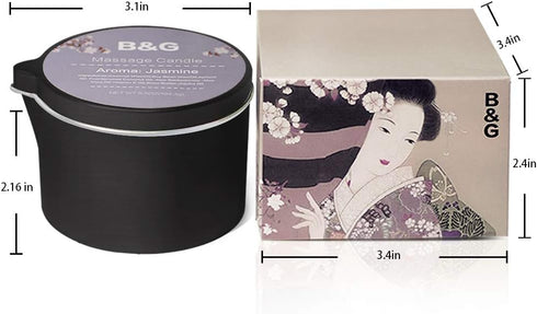 B & G Massage Candle - 6.5Oz Aromatherapy Scented Candle Moisturizing Luxurious Intimacy Relaxing Essential Oil Body Massage Candle for Home Spa -...