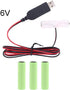 T-HOT AA Battery Eliminator Power Supply Adapter, 1m USB Power Supply Cable,1.5V - 6V, 4 Types for Choose, Replace 1 to 4pcs AA Battery...