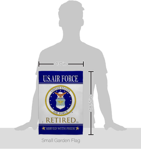 Breeze Decor US Air Garden Flag Armed Forces USAF United State American Military Veteran Retire Official House Decoration Banner Small Yard Gift D...
