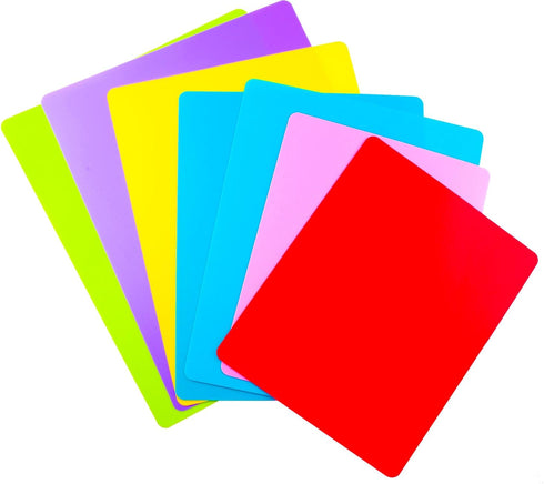 7 Pieces Flexible Cutting Board mats, Plastic Cutting Boards for Kitchen Cooking, Cutting board sheets for Meat and Vegetables, Dishwasher Safe...