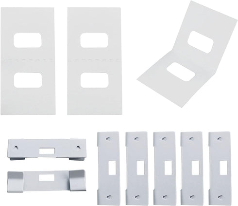 28PCS Vertical Blind Repair Tabs Kit 14PCS Metal Curtain Clips + 14 Self-Adhesive Repair Clips, Vertical Blind Replacement Slats Parts...