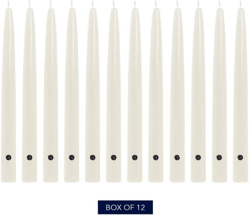 Colonial Candle Handipt Taper Candle, 10 in, White 12 count...