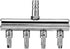 Aquarium Air Flow Valves, Manifolds Distributor Stainless Steel Splitter 4 Way T Shaped Control Valve Pump Lever Line Metal Regulator Gang Splitte...