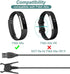 Kissmart 2-Pack Charger Cable for Fitbit Alta, Repalcement USB Charging Cable with 1m/3.3ft USB Cord for Fitbit Alta Smart Wristband Accessories...