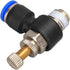 Pneumatic Push to Connect Air Flow Control Valve, 10mm Tube OD x 1/2" Male BSP Thread, Elbow 90 Degree Switch Valve Adapter Fitting (Pack of 5)...