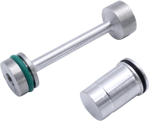 1 PC SHLPDFM Silver Barbell Oil Diverter Billet Aluminum Oil Restrictor Galley Plug Compatible with GM Gen III & IV LS Series Engines LS1 LS2 LS3 ...