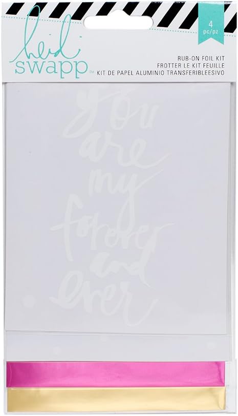 American Crafts 4 Piece Heidi Swap Mixed Media Forever Rub-On Foil Kits...