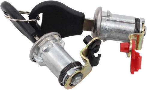 NewYall Front Left and Right Door Lock Cylinder with Keys for Nissan Pickup 1984-1998, D21 1986-1994...