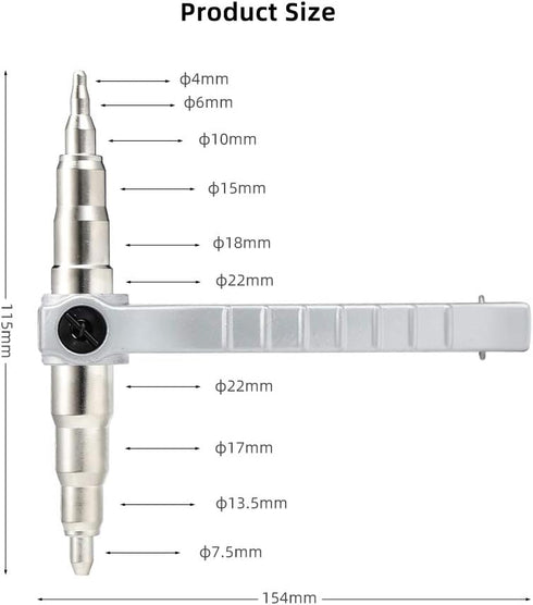 JoyTube Copper Pipe Tube Expander Tool manual Swaging hand tool Refrigeration Tube Expanding Tool kit 1/4” to 7/8”...