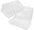 4 Pack Clear Plastic Organizer Box 24 Grids Plastic Organizer Box with Fixed Dividers Clear Storage Container Jewelry Box for Beads Art DIY Crafts...