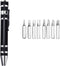 8 in 1 Multipurpose Mini Screwdriver Set Manual Pen Style Screw Driver with 8Pcs Bits Precision Repair Tools for Eyeglasses Home Improvement Compu...