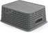Teyyvn Plastic Storage Basket, 10.03" x 7.59" x 4.09", Pack of 6, Gray...
