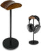 Headphone Stand for Desk - Headset Holder with aluminum alloy support rod, gaming headset stand with wooden support plate...