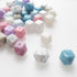 50 Pieces Silicone Beads, BetterJonny 10 Colors Loose Beads with Storage Box 14mm Sweet Colors Hexagon Beads Marble Printed Silicone Loose Beads f...