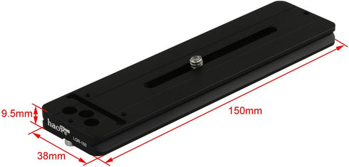 Haoge 150mm LQR-150 Universal Lens Quick Release Plate for Canon Nikon Olympus Minolta Tokina Tamron Sigma Pentax Sony Leica Tele Lenses Compatibl...