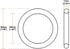 uxcell Air Compressor Compression Piston Ring Replacement Part 65mm OD 49mm ID 1mm Thickness, Yellow...