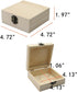 Cuboid 4.72"x4.72" Unfinished Wooden Box Natural Pine Wood DIY Craft Wooden Boxes with Lid for Storage Crafts...