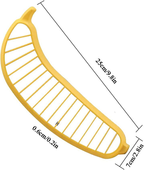 Guyuyii Banana Slicer – Safe, Easy Kitchen Gadget for Kids and Adults | Get 18 Even Slices in Seconds | Perfect for Fruit Salad, Cereal and Desser...