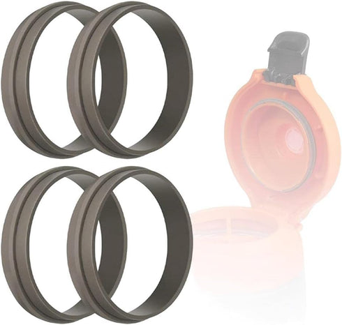 4pcs Black Replacement Gasket for Gatorade Water Bottle Silicone Lid Seal Ring Replacement Accessories Part for Gatorade Gx Cookware...