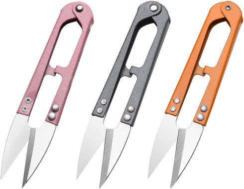 3pcs Sewing Scissors,4.27in Multi-Color Sharp Yarn Snips,Portable Mini Thread Cutters,Sewing Snips Trimming Nipper for DIY Supplies Embroidery Fis...