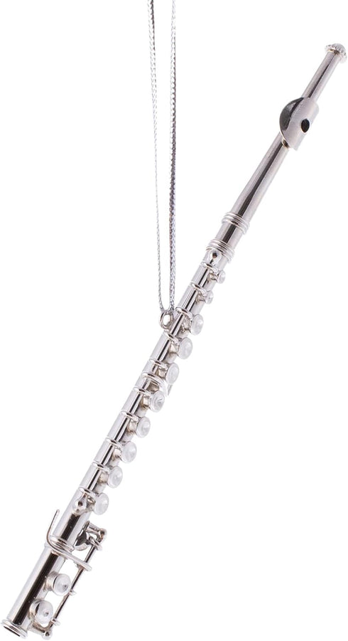 Silver Flute Musical Instrument Christmas Tree Ornament Decoration Music Band...