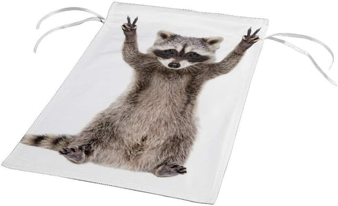 Double Sided Indoor Outdoor Garden Flag Raccoon Showing a Sign Peace Fade Resistant Seasonal Holiday Decorative Yard Flag 12x18"...