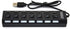 7-Port USB Hub with ON/Off Switch, Black...