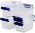 6-Pack 3 Liter Storage Box, Small Plastic Bin with Handle...