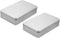 uxcell Metal Tin Box Containers, 2Pcs 7.1x4.3x1.6 Inch Silver Mini Portable Metal Rectangular Empty Hinged Tins Box with Lid for Home Storage Orga...