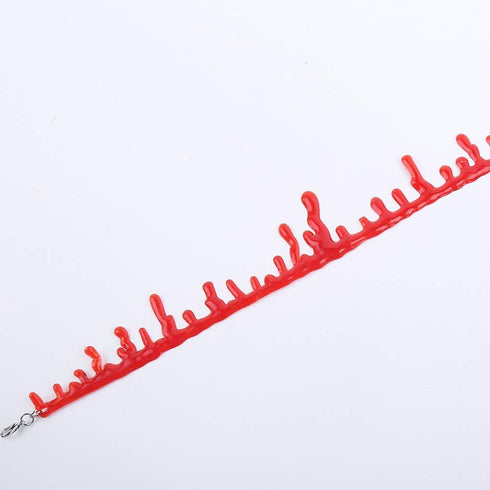 Halloween Dripping Blood Necklace Bloody Choker Collarbone Chain Horror Vampire Red Clavicle Necklace Drip Blood Pendants Women Cosplay Costume Pa...