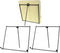 Black Folding Metal Easel Pack of 3 Traditional Tabletop Stands Each easel measures 5"H X 5"W...