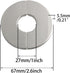 Wall Split Flange 2PCS Stainless Steel Round Escutcheon Plate Floor and Ceiling Plate Cover Split Flange for 28mm Dia Pipe 25 Type Silver...