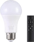 A19 LED Light Bulbs with Remote Control, 800LM 9W (60W Equivalent) LED Bulbs,Stepless Dimmable 3000K-6000K,E26 Base,CRI 80+,2.4GHz,25000+ Hours Li...