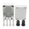 MAKERELE Outside Electrical Box Waterproof Grey 3.74”2.56”2.17” (956555mm) IP67 Small Project ABS Plastic Case with 2 NPT 1/4” Glands...