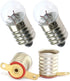 10pcs E10 Mini Light Bulbs 1.5V 0.3A Physical Electrical Experiment Screw Base Indicator Light Incandescent Bulb Old-Fashioned Flashlight Lamp...