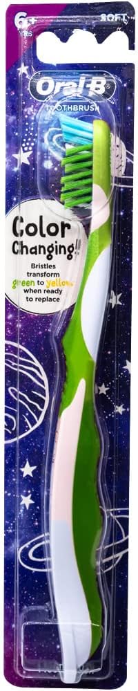 Oral-B Pro-Health Junior CrossAction Galaxy Toothbrush, Ages 6+, Soft (Colors Vary) - 1 Count...