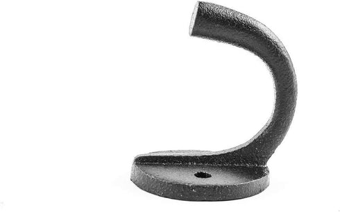 Renovators Supply Manufacturing Black Wrought Iron Wall Coat Hook Durable 1.6" L Single Hooks for Towel, Kitchenware, Robe Or Jacket Wall Mount Ru...