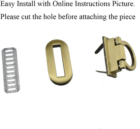 HAHIYO Flip Purse Closure Turn Locks Clip Clasp Easy Install with Online Instructions Picture for Wallet Briefcase Clutch Handbag 1.65 Inch Length...
