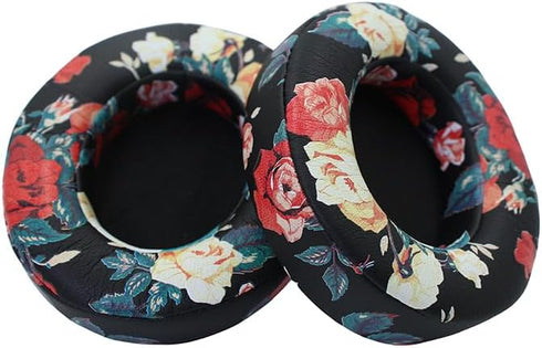 Replacement Ear Pads Compatible with Beats Studio 2 & 3 Wired/Wireless/Model B0501 B0500 Headphones, Protein Leather and Memory Foam, Black Flower...