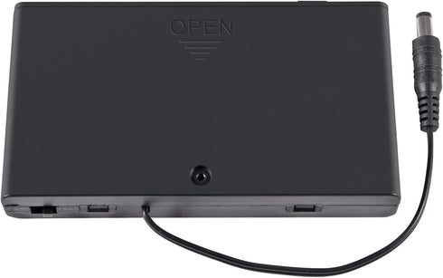 2Pcs 8 Slots AA Battery Holder Case Box 8 x 12V Battery Storage Box Battery Container Case with DC 5.5x2.1mm Male Connector and Cover ON/Off Switc...