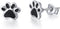 S925 Sterling Silver Puppy Dog Cat Pet Paw Print Stud Earrings...