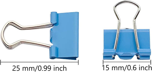 240-Pack Mini Binder Clips in 4 Colors (Blue, Yellow, Red, Green), 15mm/0.6-Inch Small Paper Clips for Home, School, Office and Business...