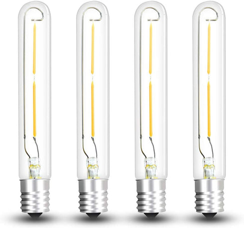 Bonlux LED T6.5 Exit Sign Clear Light Bulbs, 2W E17 Intermediate Base T6.5 LED Appliance Bulb (20W Incandescent Equivalent) for Refrigerator Freez...